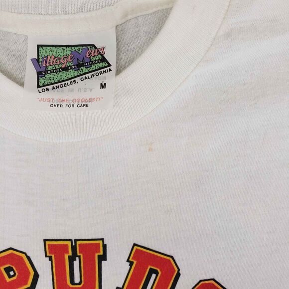 Vintage 1987 Bud Light Spuds Mackenzie Gridiron Frenzy Shirt Mens Small Football - Picture 8 of 8